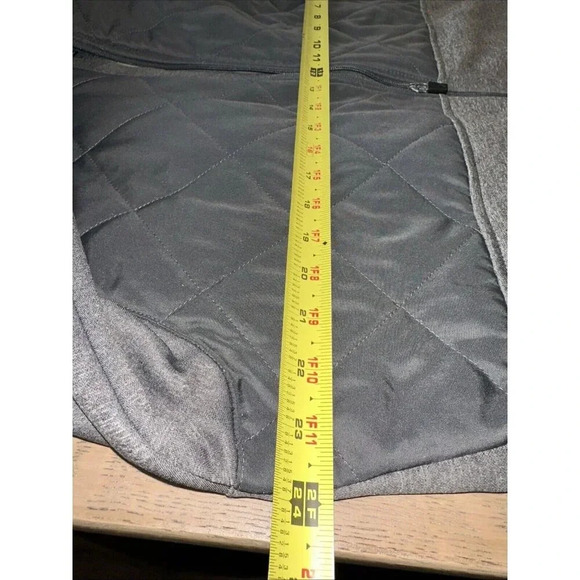 Callaway Men’s L Full Zip Weather Series Jacket Gray w/Dark Gray Quilted Panel - Picture 7 of 9